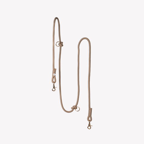Sand hands-free braided leash at full length