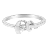 Anillo de promesa con diamantes de 1/10 ct. p.t. en oro blanco de 10K