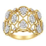 1/2 Ct. T.W. Diamond Art Deco Ring in 14K Yellow Gold