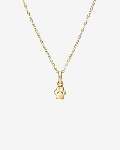 14K Gold Paw Print Necklace, photo 1