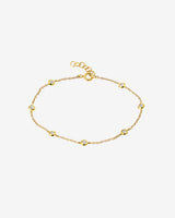 14K Gold Diamond Station Bracelet