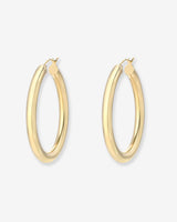 14K Gold Large Thick Hoop Earrings