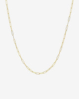 14K Gold Open Link Chain Necklace
