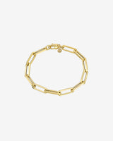 Pulsera de cadena Paper Clip extra grande en oro de 14K
