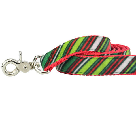 Christmas Stripes Velvet Dog Leash, photo 1