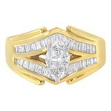 1 Ct. T.W. Diamond Cocktail Ring in 14K Two-Tone Gold