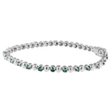 3 Ct. T.W. Round-Cut Blue Diamonds Bracelet in 14K White Gold