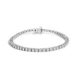 3 Ct. T.W. Lab-Grown Diamond Illusion-Set Miracle Plate Tennis Bracelet in 14K White Gold