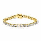 Lab-Grown Round Diamond Four-Prong Tennis Bracelet in 14K Gold