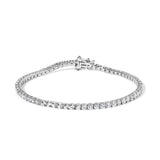 Pulsera tenis clásica con diamantes cultivados en laboratorio en oro blanco de 14K