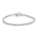 7 Ct. T.W. 4-Prong-Set Lab-Grown Diamond Tennis Bracelet in 14K White Gold