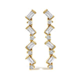 1/2 Ct. T.W. Diamond Zig Zag Drop Earrings in 14K Yellow Gold