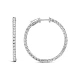 1 3/4 Ct. T.W. Lab-Grown Diamond Inside Out Hoop Earrings in 14K White Gold