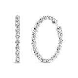 5 Ct. T.W. Lab-Grown Diamond Inside-Out Hoop Earrings in 14K White Gold