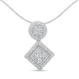 Collar con colgante de diamantes de 1 ct. p.t. en oro blanco de 14K