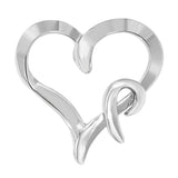 Collar con colgante en forma de corazón en plata de ley