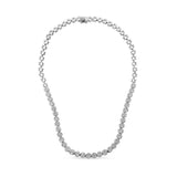 Collar Riviera pavé graduado de racimo certificado IGI con diamantes talla redonda de 8 ct. p.t. en oro de 14K