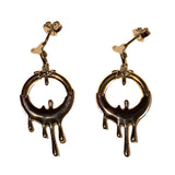 Aretes Equinox de dos tonos