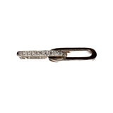 Aretes de aro Baby Paperclip Gem con zirconia cúbica