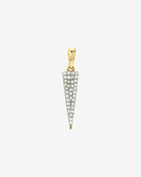 Dije de daga de diamantes en oro de 14K