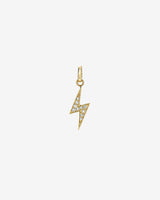 14K Gold Diamond Lightning Bolt Pendant