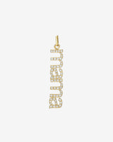 Dije Mama de diamantes pavé en oro de 14K