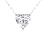 Dije con diamante en forma de corazón cultivado en laboratorio de 3.00 CTW en oro de 14K