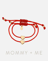 Conjunto Mommy and Me de pulseras Fortune con corazón y diamante