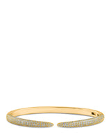 Pulsera de picos con zirconias cúbicas en engaste pavé en latón bañado en oro de 14K o en rodio
