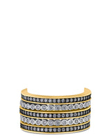 Round Cubic Zirconia Five-Band Eternity Ring Set in Brass