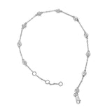 Pulsera por yarda con diamantes de 1/2 ct. p.t. en oro blanco de 14K