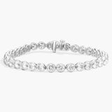 10 CTW Lab-Created Moissanite Bracelet in Gold-Plated Brass