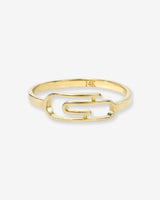 14K Yellow Gold Paper Clip Ring