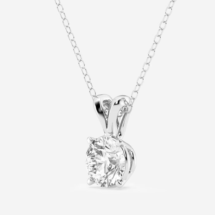 Dije con diamante cultivado en laboratorio de 0.50 CTW en plata bañada en oro de 14K, foto 2