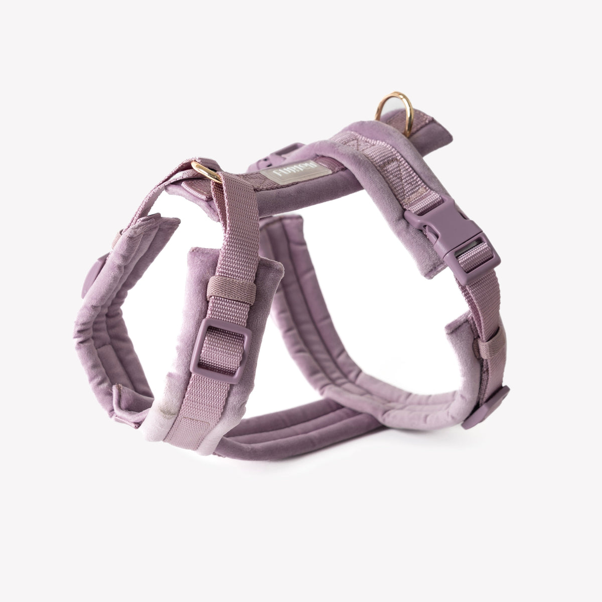 Lilac velvet dog harness