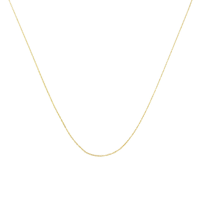 0.5mm Slender and Dainty Fine Rope Chain Necklace in 10K Gold, photo 3