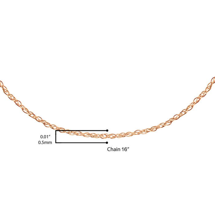 0.5mm Slender and Dainty Fine Rope Chain Necklace in 10K Gold, photo 17