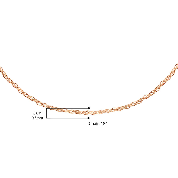 0.5mm Slender and Dainty Fine Rope Chain Necklace in 10K Gold, photo 20