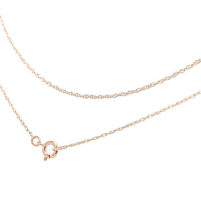 0.5mm Slender and Dainty Fine Rope Chain Necklace in 10K Gold, photo 10