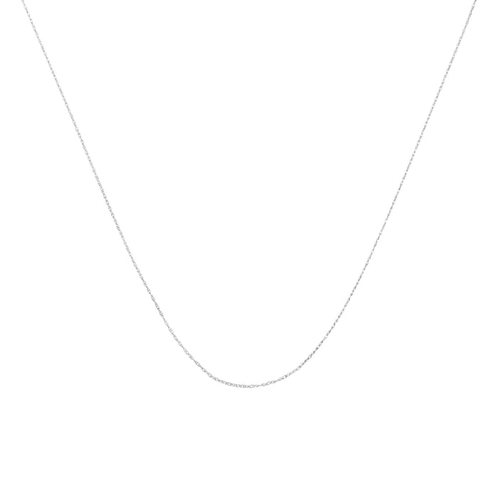 0.5mm Slender and Dainty Fine Rope Chain Necklace in 10K Gold, photo 2