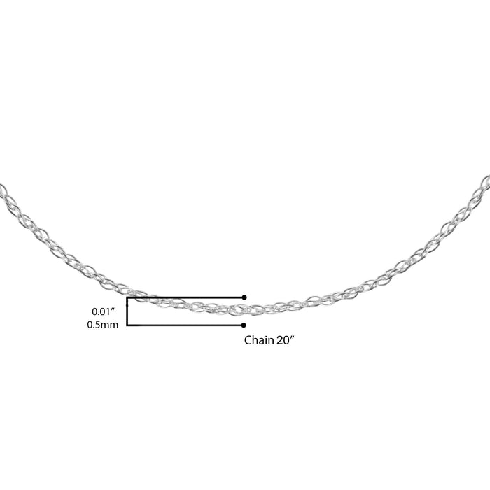 0.5mm Slender and Dainty Fine Rope Chain Necklace in 10K Gold, photo 18