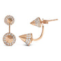 1 Ct. T.W. Diamond Double Cone Jacket Stud Earrings in 14K Rose Gold, photo 4
