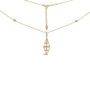 1 Ct. T.W. Diamond Studded Geometric Double Pyramid Pendant Necklace in 14K Yellow Gold, photo 1