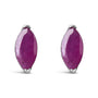 1/2 Ct. T.W. Created Pink Ruby Gemstone Solitaire Stud Earrings in Sterling Silver, photo 1
