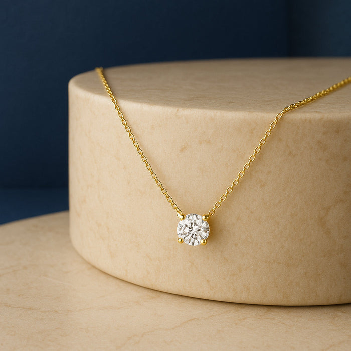 1/2 Ct. T.W. Floating Lab-Grown Diamond Solitaire Pendant Necklace in 14K Gold, photo 9