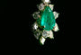Conjunto de collar, pulsera y aretes con diamantes de 38 ct. p.t. y esmeralda brasileña de 19 3/4 ct. p.t. en platino, foto 7
