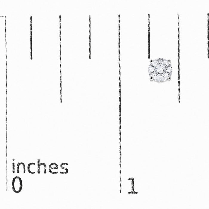 Round Lab-Grown Diamond Solitaire Stud Earrings with Push Backs in 14K Gold, photo 56