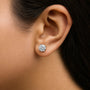 Round Lab-Grown Diamond Solitaire Stud Earrings with Push Backs in 14K Gold, photo 20