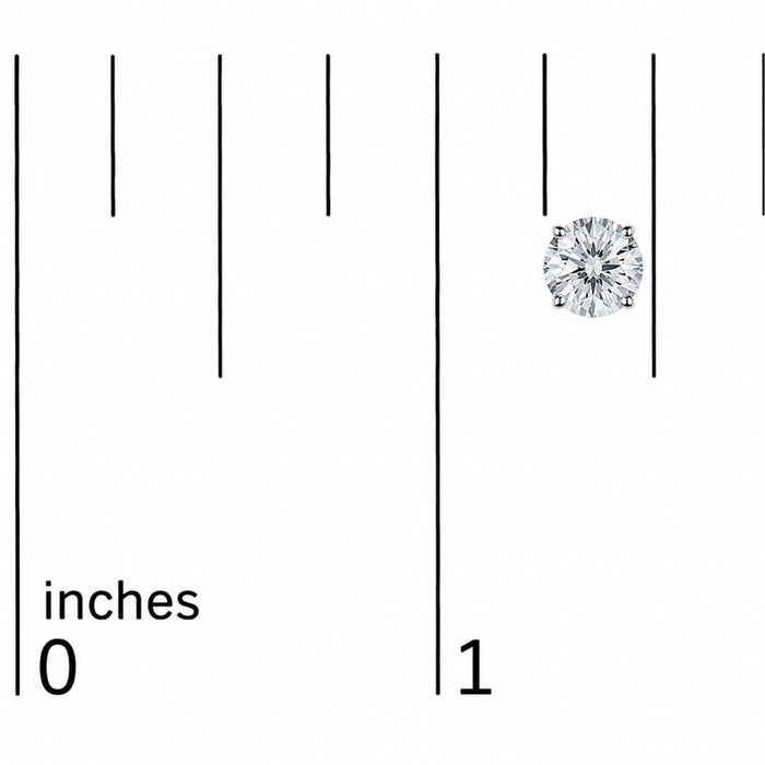 Round Lab-Grown Diamond Solitaire Stud Earrings with Push Backs in 14K Gold, photo 48