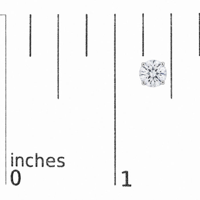 Round Lab-Grown Diamond Solitaire Stud Earrings with Push Backs in 14K Gold, photo 46